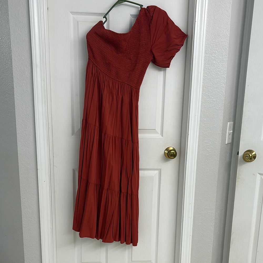 Elegant burnt orange Women's Dress
